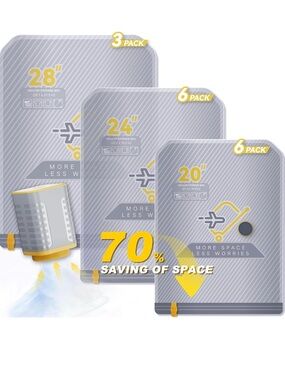15-Pack Vacuum Bags for Travel with Wireless Rechargeable Pump